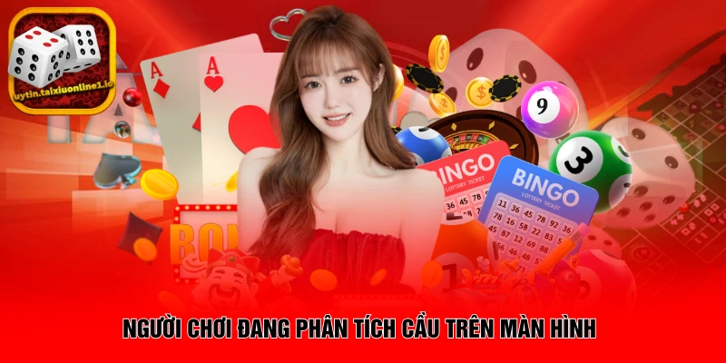 Người chơi đang phân tích cầu trên màn hình